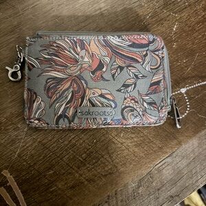 Sakroots Gray and Pink Patterned Wallet